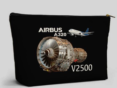 Airbus A320 & V2500 Engine Designed Zipper Pouch on Sale