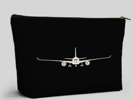 Airbus A350 Silhouette Designed Zipper Pouch For Sale