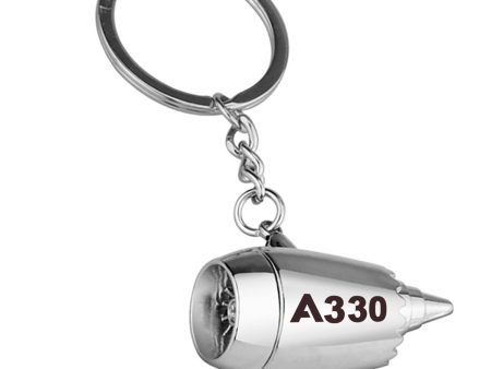 A330 Flat Text Designed Airplane Jet Engine Shaped Key Chain Online Hot Sale