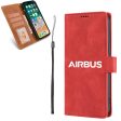 Airbus & Text Designed Leather Samsung S & Note Cases Online now