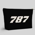 787 Flat Text Designed Zipper Pouch Online Sale