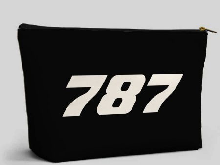 787 Flat Text Designed Zipper Pouch Online Sale