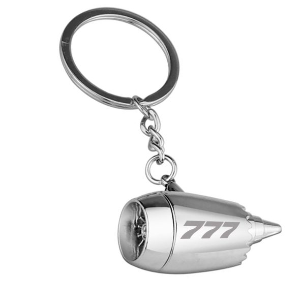 777 Flat Text Designed Airplane Jet Engine Shaped Key Chain Online now