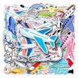 50 Pieces Cartoon Planes Stickers (Mixed) Online Sale