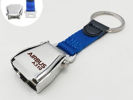 Airbus A310 & Text Designed Airplane Seat Belt Key Chains Online now