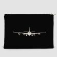 Airbus A340 Silhouette Designed Zipper Pouch Hot on Sale