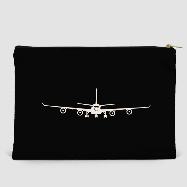 Airbus A340 Silhouette Designed Zipper Pouch Hot on Sale