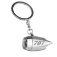 787 Flat Text Designed Airplane Jet Engine Shaped Key Chain Online now