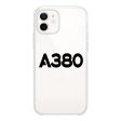 A380 Flat Text Designed Transparent Silicone iPhone Cases Hot on Sale