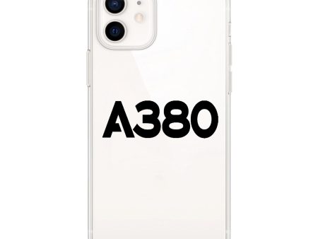 A380 Flat Text Designed Transparent Silicone iPhone Cases Hot on Sale