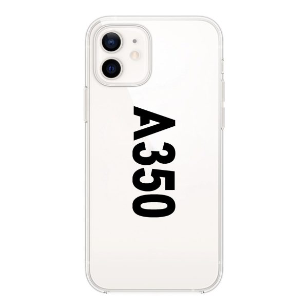 A350 Text Designed Transparent Silicone iPhone Cases Hot on Sale