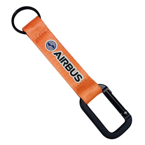 Airbus & Text (Orange) Designed Mountaineer Style Key Chains Discount