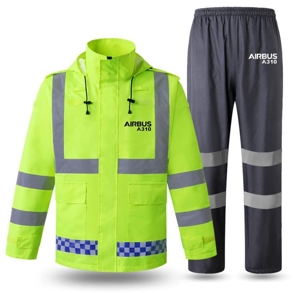 Airbus A310 & Text Designed Reflective Waterproof Rainsuit Set Sale