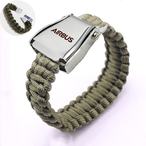 Airbus & Text Design Airplane Seat Belt Bracelet For Sale