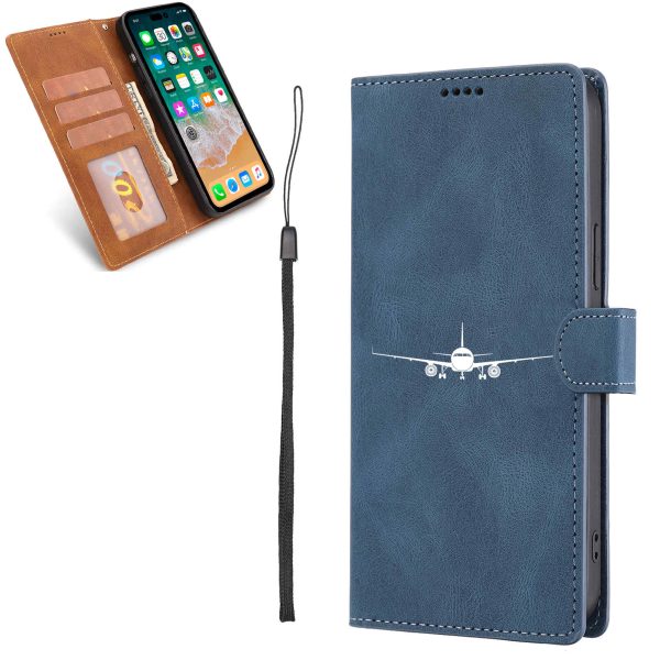 Airbus A320 Silhouette Designed Leather Samsung S & Note Cases Hot on Sale