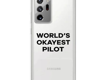 World s Okayest Pilot Transparent Silicone Samsung A Cases For Discount