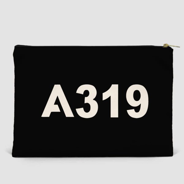 A319 Flat Text Designed Zipper Pouch Online Hot Sale