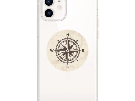 Vintage Designed Compass Designed Transparent Silicone iPhone Cases Online now