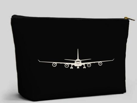 Airbus A340 Silhouette Designed Zipper Pouch Hot on Sale