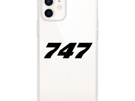 747 Flat Text Designed Transparent Silicone iPhone Cases For Discount