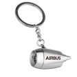 Airbus & Text Designed Airplane Jet Engine Shaped Key Chain on Sale