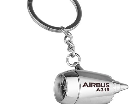 Airbus A319 & Text Designed Airplane Jet Engine Shaped Key Chain Online Sale