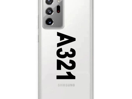 A321 Text Designed Transparent Silicone Samsung S & Note Cases on Sale