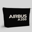 Airbus A350 & Text Designed Zipper Pouch For Discount