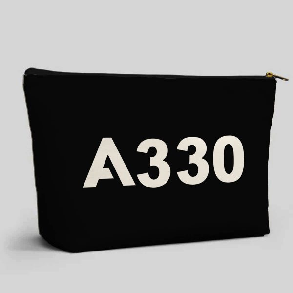 A330 Flat Text Designed Zipper Pouch Discount