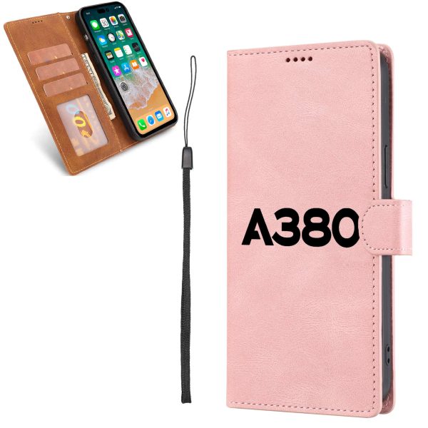 A380 Flat Text Designed Leather Samsung S & Note Cases For Discount