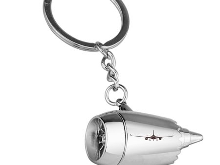 Airbus A350 Silhouette Designed Airplane Jet Engine Shaped Key Chain Cheap