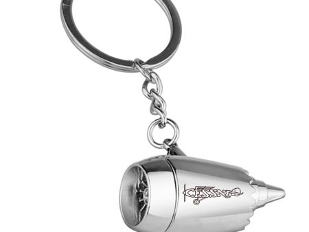 Special Cessna Text Designed Airplane Jet Engine Shaped Key Chain Supply