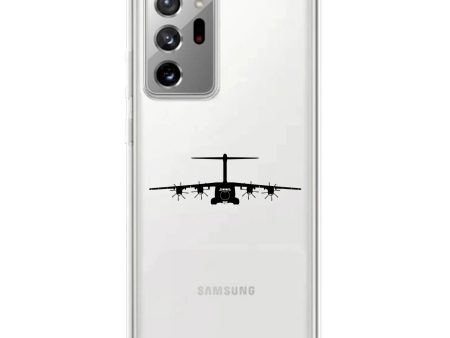 Airbus A400M Silhouette Designed Transparent Silicone Samsung S & Note Cases Fashion