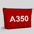 A350 Flat Text Designed Zipper Pouch For Discount