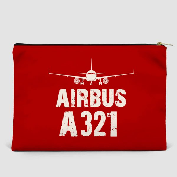 Airbus A321 & Plane Designed Zipper Pouch Online now