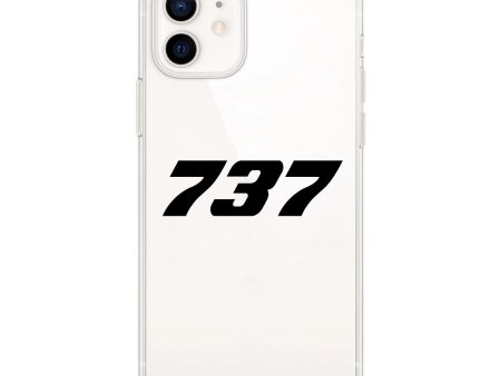 737 Flat Text Designed Transparent Silicone iPhone Cases Supply