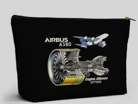 Airbus A380 & GP7000 Engine Designed Zipper Pouch Discount