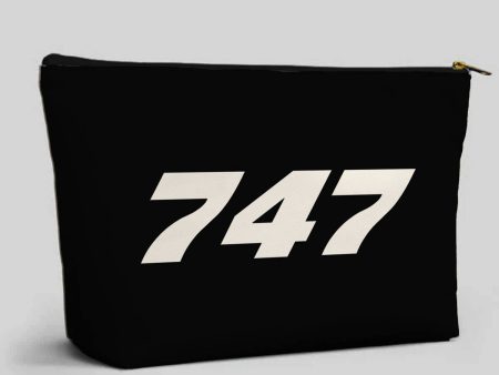 747 Flat Text Designed Zipper Pouch Online