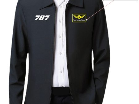 787 Flat Text Designed Stylish Coats Hot on Sale