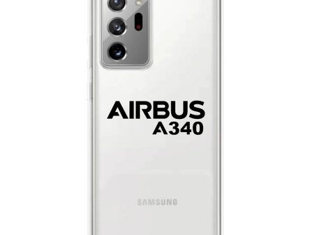 Airbus A340 & Text Transparent Silicone Samsung A Cases on Sale