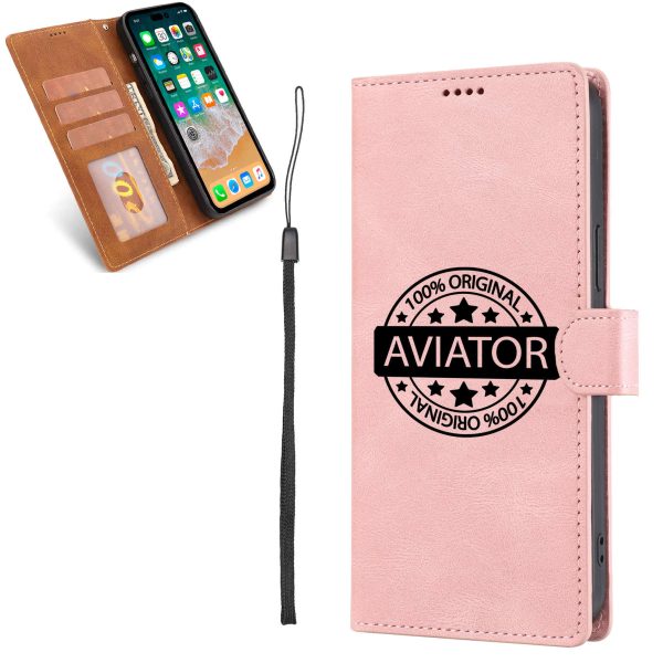 100 Original Aviator Designed Leather Samsung S & Note Cases Online Hot Sale