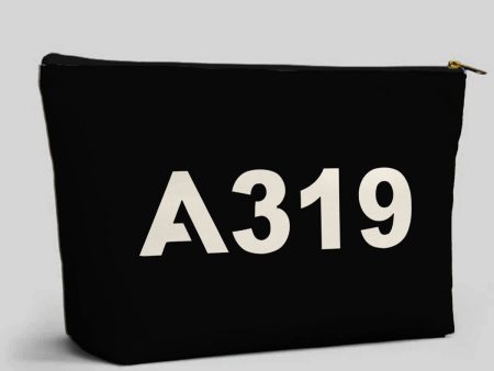 A319 Flat Text Designed Zipper Pouch Online Hot Sale