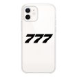 777 Flat Text Designed Transparent Silicone iPhone Cases Online Sale