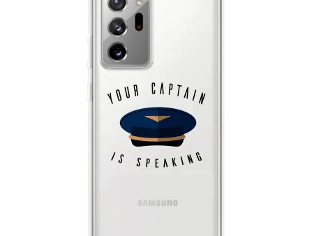 Your Captain Is Speaking Designed Transparent Silicone Samsung S & Note Cases Online