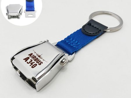 Airbus A340 & Plane Designed Airplane Seat Belt Key Chains For Sale