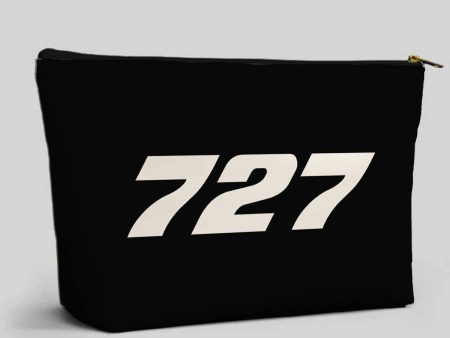 727 Flat Text Designed Zipper Pouch Online now