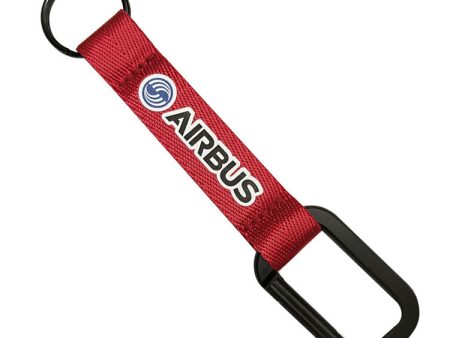 Airbus & Text (Red) Designed Mountaineer Style Key Chains Supply