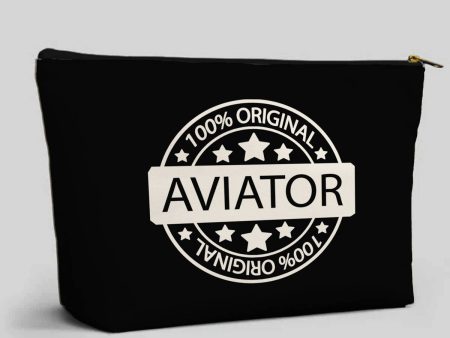 %100 Original Aviator Designed Zipper Pouch Discount