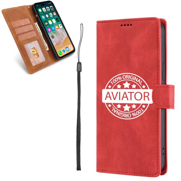 100 Original Aviator Designed Leather Samsung S & Note Cases Online Hot Sale