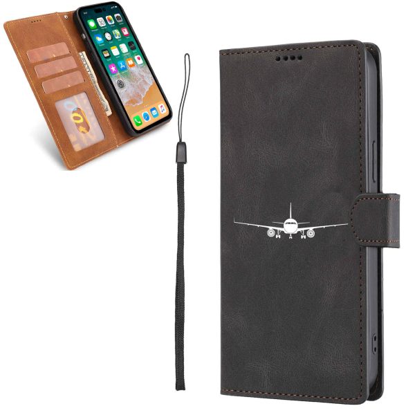 Airbus A320 Silhouette Designed Leather Samsung S & Note Cases Hot on Sale